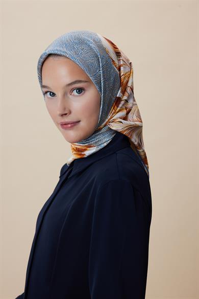 LUNA TİVİL İPEK EŞARP 90*90 CM - KREM