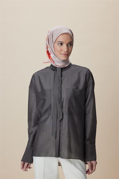 LUNA TİVİL İPEK EŞARP 90*90 CM - MERCAN