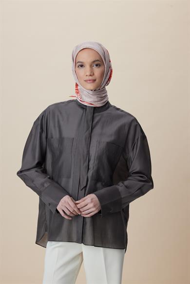 LUNA TİVİL İPEK EŞARP 90*90 CM - MERCAN