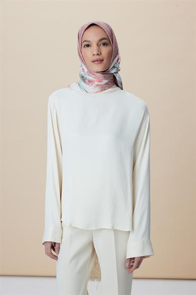 LUNA TİVİL İPEK EŞARP 90*90 CM - PEMBE