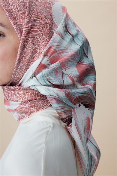 LUNA TİVİL İPEK EŞARP 90*90 CM - PEMBE