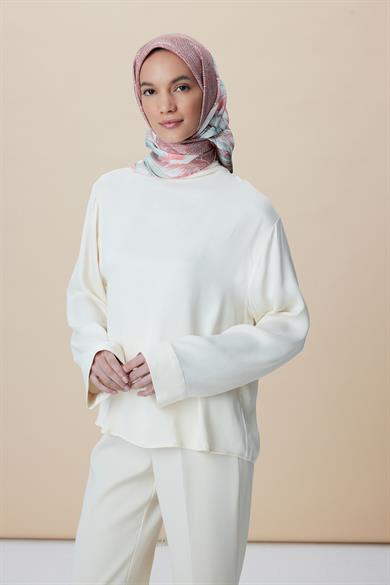 LUNA TİVİL İPEK EŞARP 90*90 CM - PEMBE