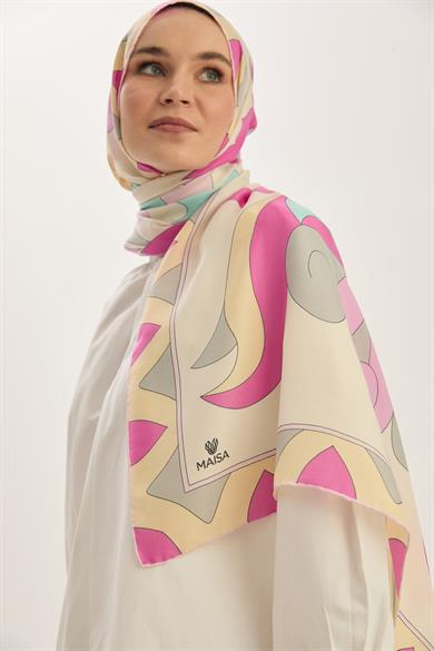 MAH PAMUK İPEK ŞAL 70*190 CM - FUŞYA