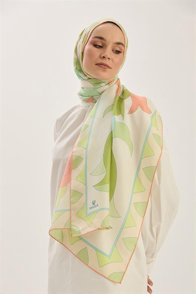 MAH PAMUK İPEK ŞAL 70*190 CM - YEŞİL
