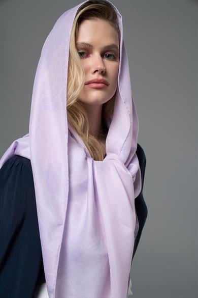 MAHİ PAMUK İPEK ŞAL 70*190 – LİLA