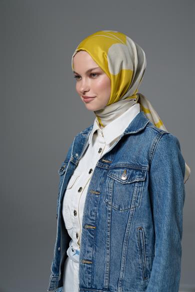 MAHİ PAMUK İPEK ŞAL 70*190 – SARI