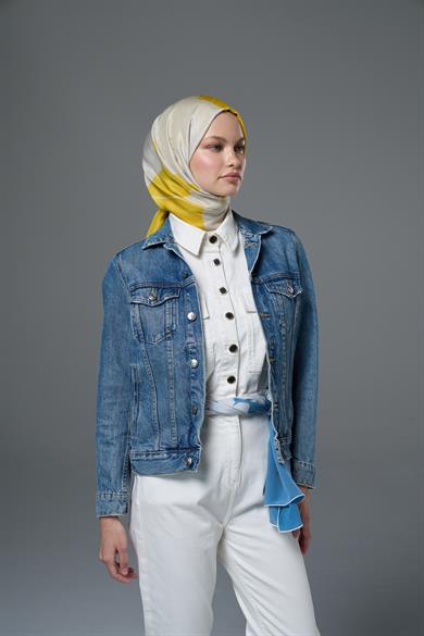 MAHİ PAMUK İPEK ŞAL 70*190 – SARI