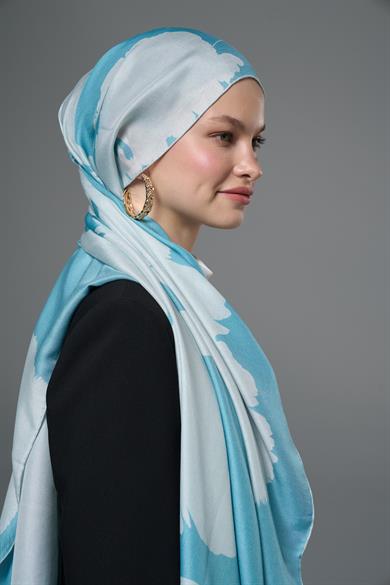 MAHİ PAMUK İPEK ŞAL 70*190 – TURKUAZ
