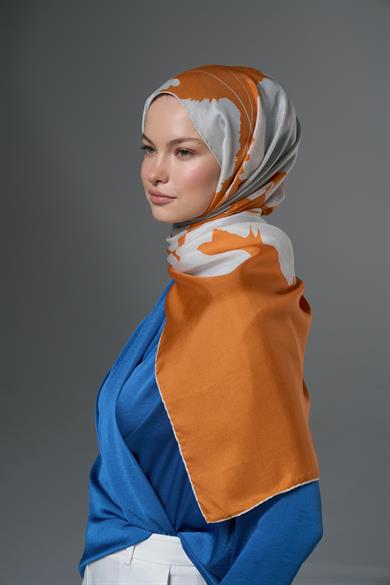 MAHİ PAMUK İPEK ŞAL 70*190 – TURUNCU