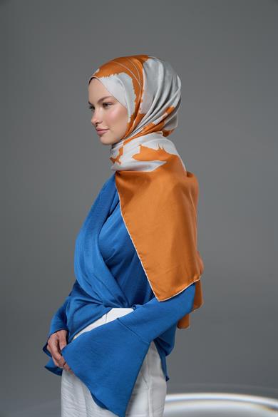 MAHİ PAMUK İPEK ŞAL 70*190 – TURUNCU