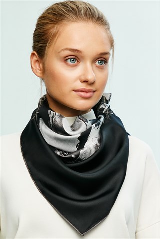 ALBA TİVİL İPEK EŞARP 90x90