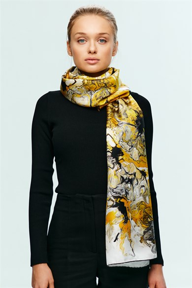 MAİ LUTEA TİVİL İPEK ŞAL 75x200