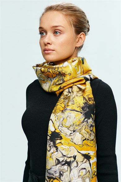 MAİ LUTEA TİVİL İPEK ŞAL 75x200