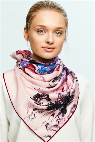 RUZ MODAL İPEK KARE ŞAL 115x115