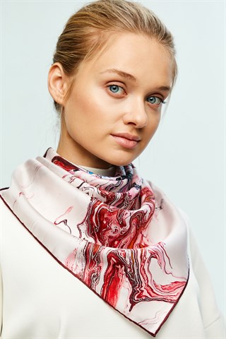 RUZ TİVİL İPEK EŞARP 90x90