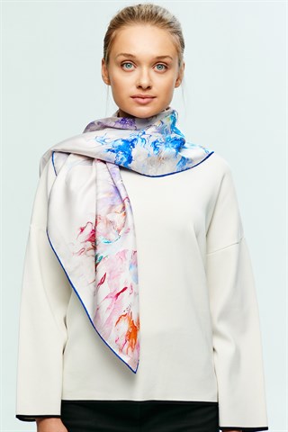 SİM TİVİL İPEK EŞARP 90x90