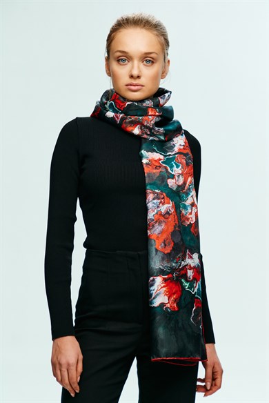 MAİ SIR TİVİL İPEK ŞAL 75x200