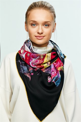 ZEN MODAL İPEK KARE ŞAL 115x115