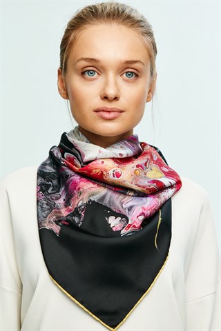 ZEN TİVİL İPEK EŞARP 90x90