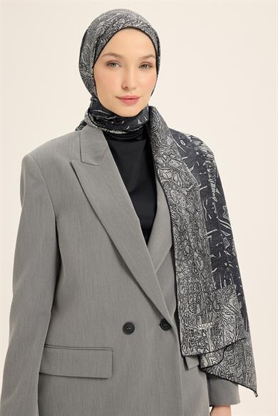 MERZ MULBERRY İPEK ŞAL 70*190 CM - ANTRASİT