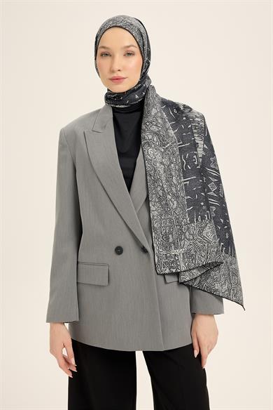 MERZ MULBERRY İPEK ŞAL 70*190 CM - ANTRASİT