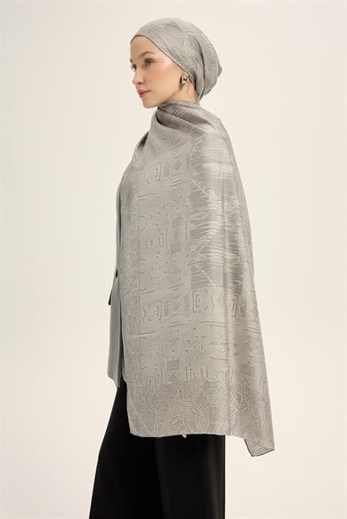 MERZ MULBERRY İPEK ŞAL 70*190 CM - GRİ
