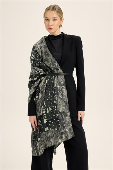 MERZ MULBERRY İPEK ŞAL 70*190 CM - KOYU YEŞİL