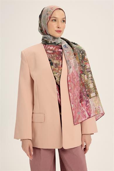 MERZ PAMUK İPEK ŞAL 70*190 CM - PEMBE