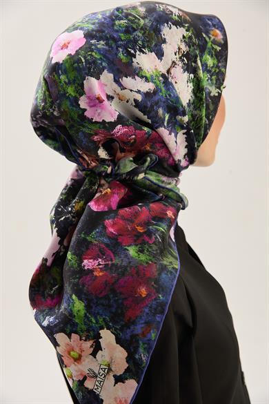 MEVA SURA İPEK EŞARP 90*90 CM - MOR