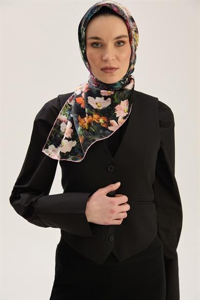 MEVA SURA İPEK EŞARP 90*90 CM - PUDRA PEMBE