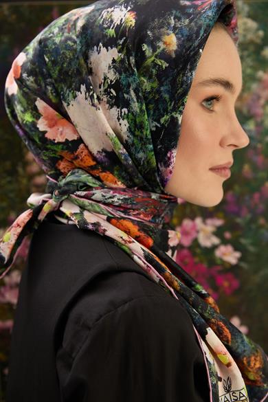 MEVA SURA İPEK EŞARP 90*90 CM - PUDRA PEMBE