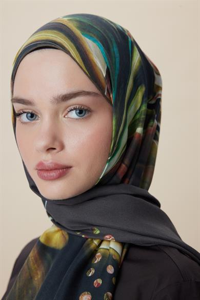 MEVCE PAMUK İPEK ŞAL 70*190 CM - KAHVERENGİ