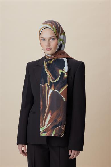 MEVCE PAMUK İPEK ŞAL 70*190 CM - TABA