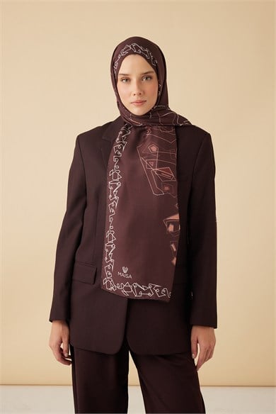 MİNA PAMUK İPEK ŞAL 70*190 CM - BORDO