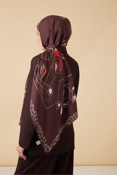 MİNA PAMUK İPEK ŞAL 70*190 CM - BORDO