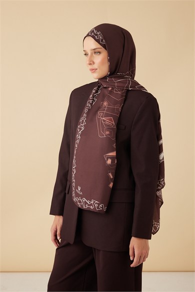 MİNA PAMUK İPEK ŞAL 70*190 CM - BORDO