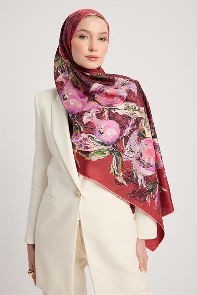 NARDEN MULBERRY İPEK ŞAL 70*190 CM - FUŞYA