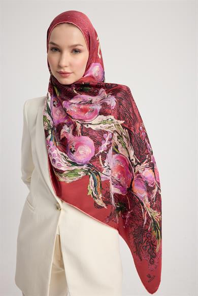 NARDEN MULBERRY İPEK ŞAL 70*190 CM - FUŞYA