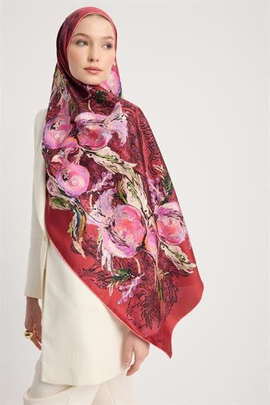 NARDEN MULBERRY İPEK ŞAL 70*190 CM - FUŞYA