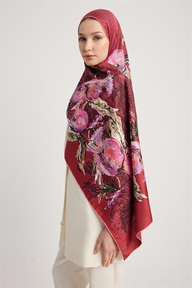 NARDEN MULBERRY İPEK ŞAL 70*190 CM - FUŞYA