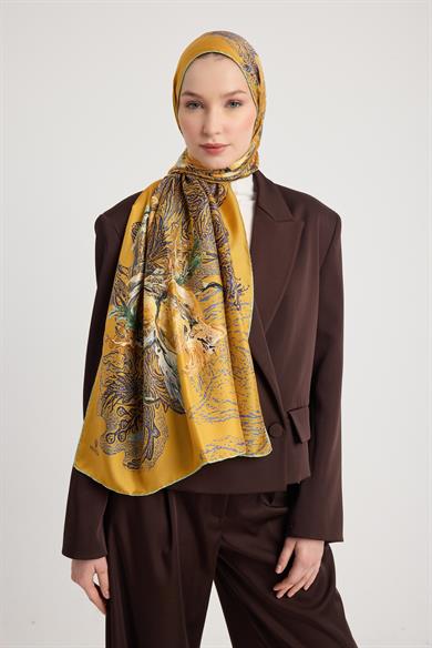 NARDEN MULBERRY İPEK ŞAL 70*190 CM - HARDAL