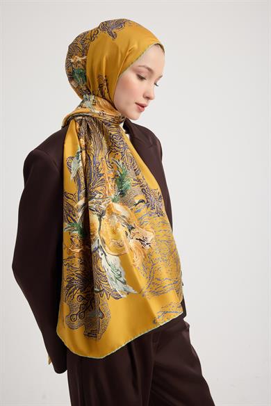 NARDEN MULBERRY İPEK ŞAL 70*190 CM - HARDAL
