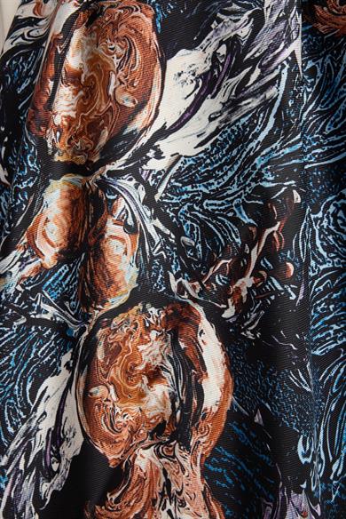 NARDEN MULBERRY İPEK ŞAL 70*190 CM - LACİVERT