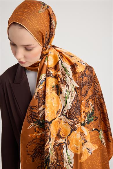 NARDEN MULBERRY İPEK ŞAL 70*190 CM - TABA