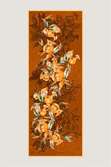 NARDEN MULBERRY İPEK ŞAL 70*190 CM - TABA