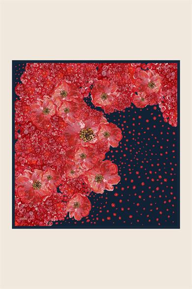 NARLA MULBERRY İPEK EŞARP 90*90 CM - NARÇİÇEĞİ