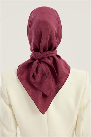 NEDA PAMUK İPEK EŞARP 90*90 CM - MÜRDÜM