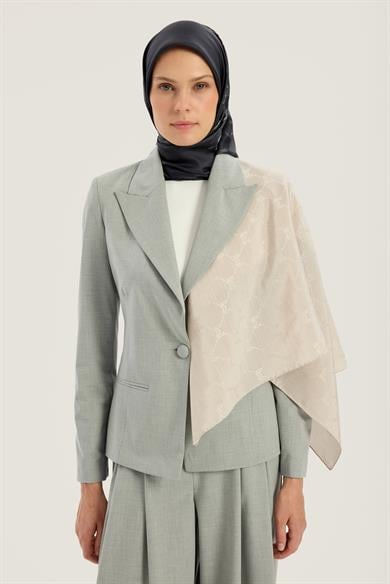 NEDA PAMUK İPEK EŞARP 90*90 CM - TAŞ