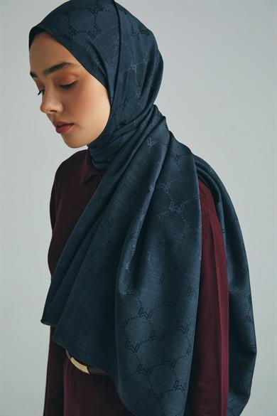 NEDA PAMUK İPEK ŞAL 70*190 CM - KOYU GRİ