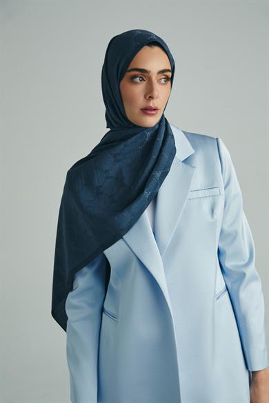 NEDA PAMUK İPEK ŞAL 70*190 CM - DUMAN